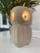 Mid-Century Limestone Owl Lamp by Albert Tormos, France, 1970s 3