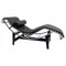 Black Leather LC4 Lounge Chair by Le Corbusier for Cassina, Image 1