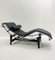 Black Leather LC4 Lounge Chair by Le Corbusier for Cassina 3