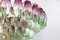Rosa Amethyst und Grüner Murano Glas Kronleuchter von Poliedri 7