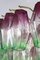 Rosa Amethyst und Grüner Murano Glas Kronleuchter von Poliedri 12