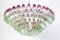 Pink Amethyst and Green Murano Glass Chandelier from Poliedri 3