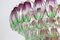 Rosa Amethyst und Grüner Murano Glas Kronleuchter von Poliedri 11