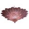 Lampadario o lampadario Leave in vetro di Murano rosa, Immagine 1