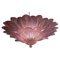 Large Pink Amethyst Murano Glass Leave Ceiling Light or Chandelier 1