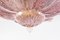 Lampadario o lampadario Leave in vetro di Murano rosa, Immagine 11