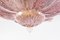 Large Pink Amethyst Murano Glass Leave Ceiling Light or Chandelier 11