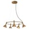 Megafon 5 Round Raw Brass Ceiling Lamp by Jesper Ståhl for Crafts 1