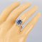 18K White Gold Ring with Sapphire and Diamonds, Image 8