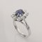 18K White Gold Ring with Sapphire and Diamonds, Image 1