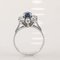 18K White Gold Ring with Sapphire and Diamonds 3