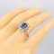 18K White Gold Ring with Sapphire and Diamonds, Image 7
