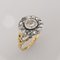 Bague en Or Jaune 18K et Argent avec Diamants 3