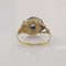 18K Yellow Gold and Silver Ring with Diamonds 5