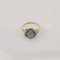 18K Yellow Gold and Silver Ring with Diamonds, Image 6