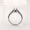 18K White Gold Solitaire Ring with Diamonds 5