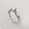 18K White Gold Solitaire Ring with Diamonds 2