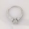 18K White Gold Solitaire Ring with Diamonds 8