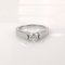 Bague Solitaire en Or Blanc 18K avec Diamants 3