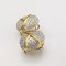 18K Yellow Gold Earrings Embellished with Diamonds, Set of 2 3