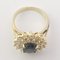 14 Karat Yellow Gold Ring with Sapphires and Diamonds 6