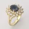 14 Karat Yellow Gold Ring with Sapphires and Diamonds 4