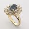 14 Karat Yellow Gold Ring with Sapphires and Diamonds 3