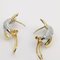 18K Yellow Gold Earrings with Diamonds, Set of 2 6