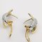 18K Yellow Gold Earrings with Diamonds, Set of 2, Image 6