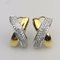 18K Yellow Gold Earrings with Diamonds, Set of 2, Image 1