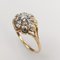 18K Yellow and White Gold Flower Ring with a Diamond, Image 2