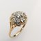 18K Yellow and White Gold Flower Ring with a Diamond, Image 3
