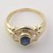 18K Yellow Gold Ring with Sapphire and Diamonds, Image 7