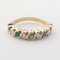 American Wedding Band in 18K Yellow Gold with Diamonds and Emeralds 5