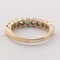 American Wedding Band in 18K Yellow Gold with Diamonds and Emeralds 6