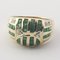 18K Yellow Gold Ring with Emeralds and Diamonds 6