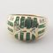 18K Yellow Gold Ring with Emeralds and Diamonds, Image 6