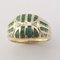 18K Yellow Gold Ring with Emeralds and Diamonds 2