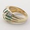 18K Yellow Gold Ring with Emeralds and Diamonds, Image 7