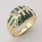 18K Yellow Gold Ring with Emeralds and Diamonds 4