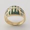 18K Yellow Gold Ring with Emeralds and Diamonds 1