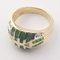 18K Yellow Gold Ring with Emeralds and Diamonds 5