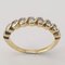 18K Yellow Gold Wedding Band with Diamonds 1