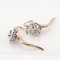 Earrings in 18K Rose Gold and Platinum with Diamonds, Set of 2 4