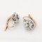 Earrings in 18K Rose Gold and Platinum with Diamonds, Set of 2 1