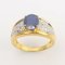 18 Carat Yellow Gold Ring with Sapphire and Diamonds 1