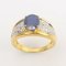 Ring aus 18 Karat Gelbgold mit Saphir und Diamanten 1