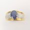 18 Carat Yellow Gold Ring with Sapphire and Diamonds, Image 4