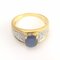 18 Carat Yellow Gold Ring with Sapphire and Diamonds 10