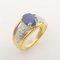 18 Carat Yellow Gold Ring with Sapphire and Diamonds 5